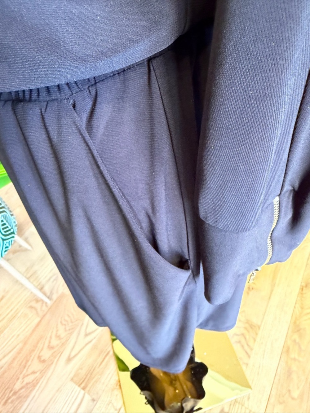 SOHO Apparel Classic Black Drawstring Waist Dress Pockets (GUC) - Picture 10 of 13